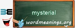 WordMeaning blackboard for mysterial
